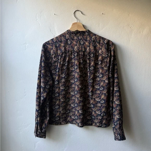 Doen, Judith Tie-neck Top, Navy Floral, Small - Picture 5 of 8